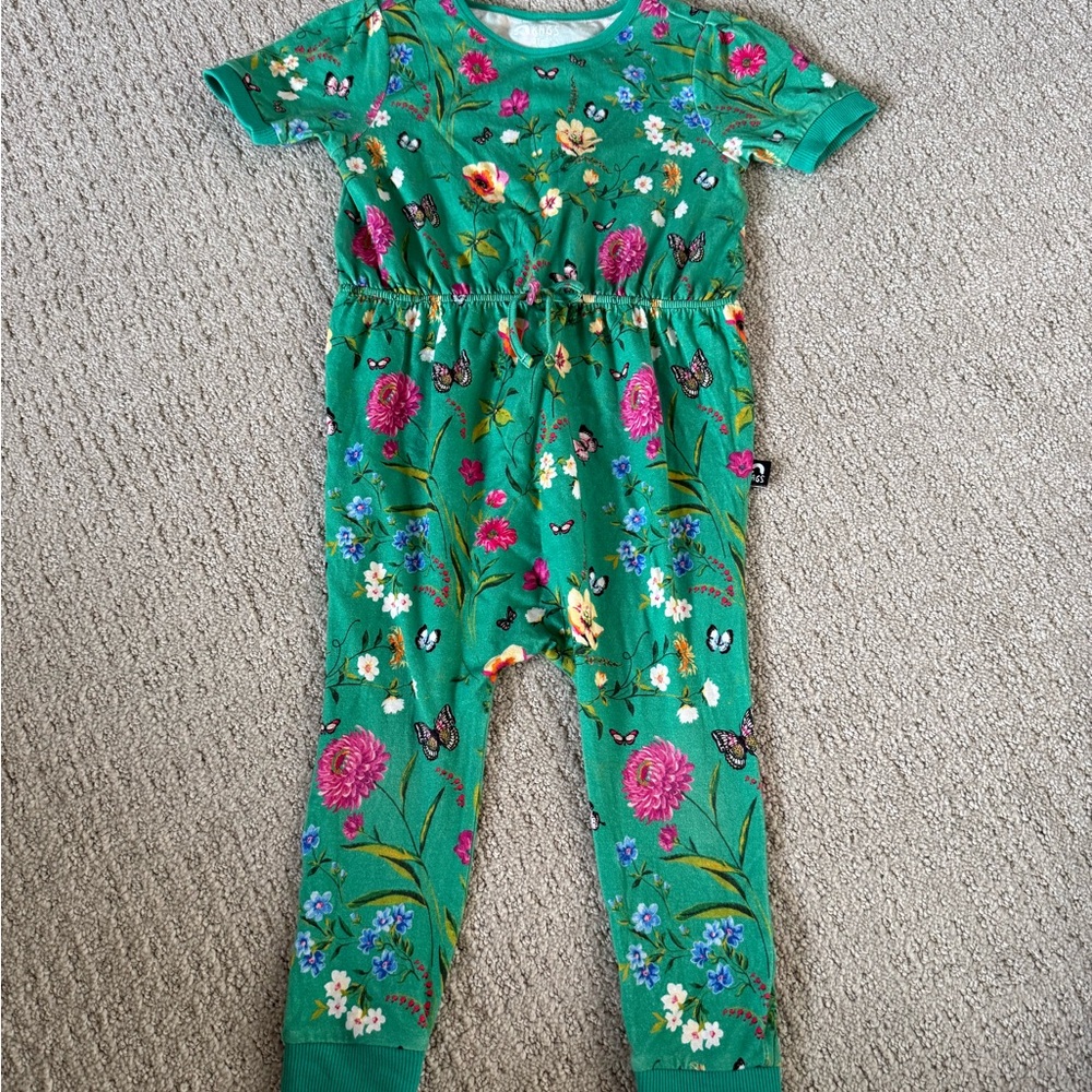 Floral Green Kids Bodysuit